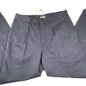 NEW KNICKERBOCKER men's single pleat trousers in navy